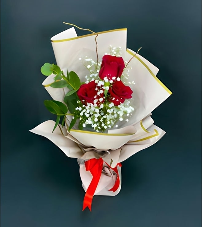 Ravishing Red Roses Bouquet, FLOWERS