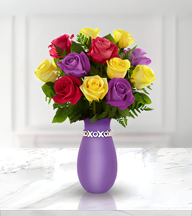 Colorful Rose Bouquet, FLOWERS