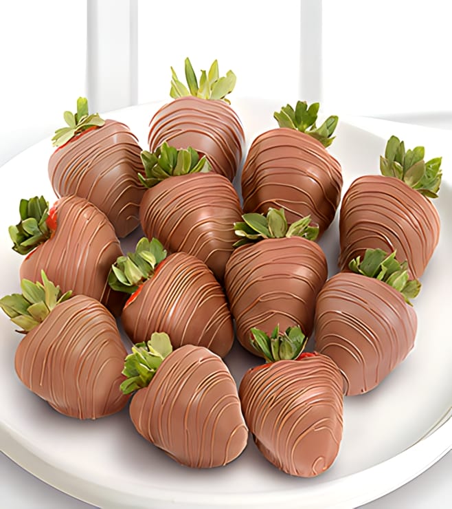 The Classic - Dozen Milk Chocolate Covered Strawberries, GOURMET