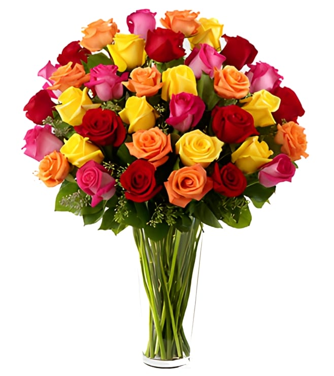 Bright Spark Rose Bouquet, FLOWERS