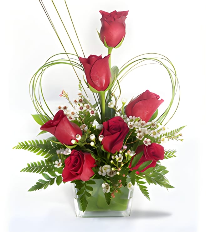 Elegant Red Rose Bouquet, FLOWERS